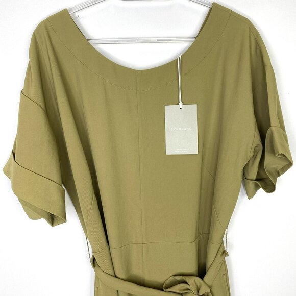 Everlane Jumpsuit Womens Size 12 Japanese GoWeave Short-Sleeve Wide Leg NEW NWT - Picture 4 of 8